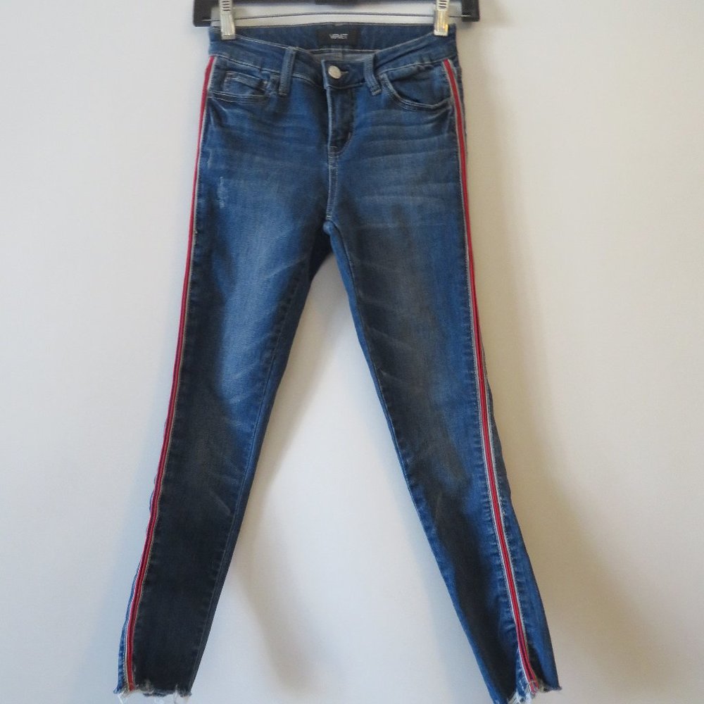 VERMET BLUE DENIM ANKLE SKINNY FIT JEANS SZ 24 *